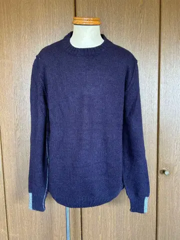 KOON 이탈리아 브랜드 남성용 다크 퍼플 니트 스웨터