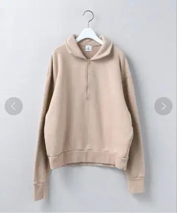 6(roku) 베이지 하프 지퍼 트레이닝복