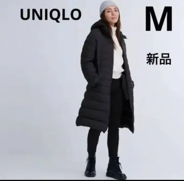울트라 라이트 다운 롱 코트 유니클로 M 새상품 블랙