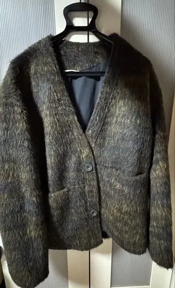 ZARA 인조 모피 가디건 M 사이즈