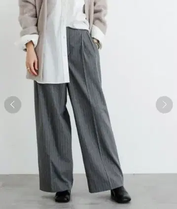 스트라이프 와이드 팬츠 GRAY 36 어반 리서치