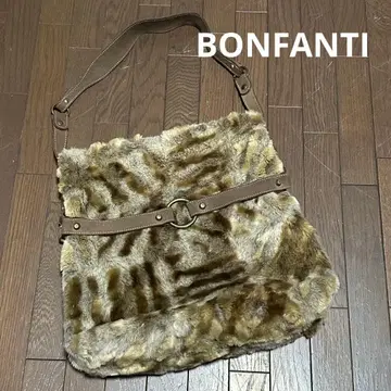[ BONFANTI ] 퍼 숄더백 브라운 100% 이탈리아제
