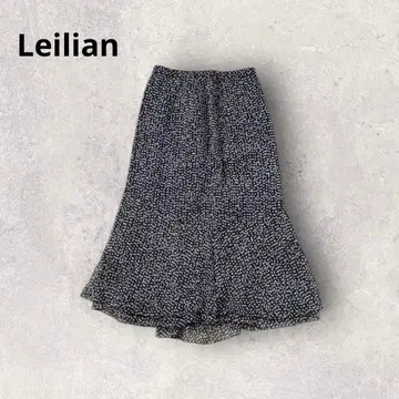 레리안 머메이드 스커트 롱 기장 일본제 올 패턴 프린트 블랙 플레어