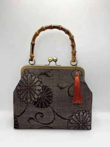 [ 핸드메이드 ] 오시마 명주 기모노 리메이크 핸드 백 #484