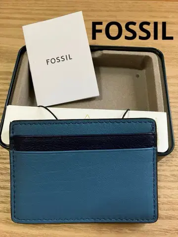 FOSSIL 가죽 카드 케이스 블루