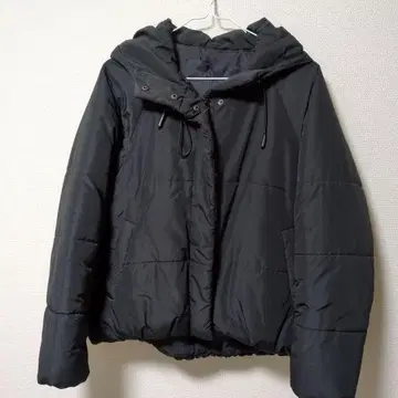 OLIVE des OLIVE M 사이즈 블랙 다운 자켓 후드 부착