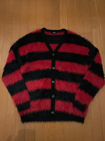 glamb 보더 모헤어 가디건 L 사이즈 새상품급 그런지