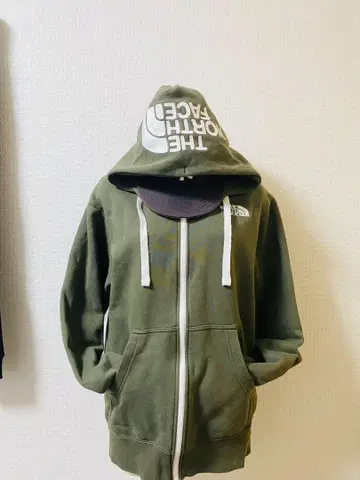 THE NORTH FACE 올리브 풀 집업 후드티 M