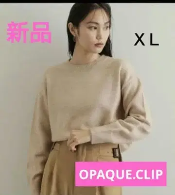 [ OPAQUE.CLIP ] 반짝반짝 미들 게이지 니트 빅 사이즈 XL