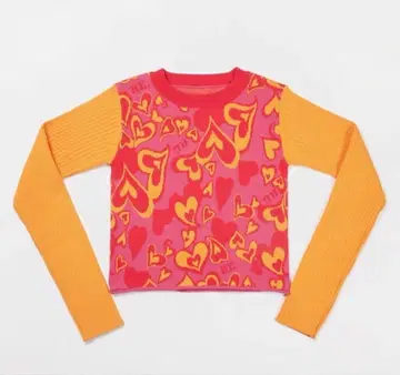 [ 마블 하트 무늬 니트 TOPS ] 아르 이 도트