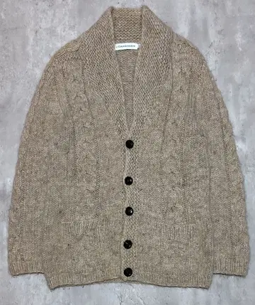 [ SALE ] 숄카라 가디건 가죽 패치 노르딕 북유럽