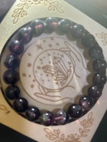 퍼플 그린 플로라이트 팔찌