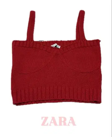 ZARA 레드 니트 베스트 M 사이즈