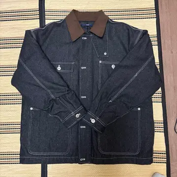 다크 데님 자켓 브라운 옷깃