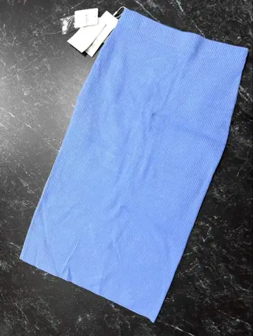 미라 오웬 블루 리브 타이트 스커트 택 포함