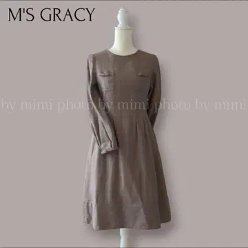 M'S GRACY 체크 무늬 긴팔 원피스