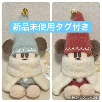 도쿄 디즈니 리조트 크리스마스 릴린린 인형 배지 스카이블루 빨간색