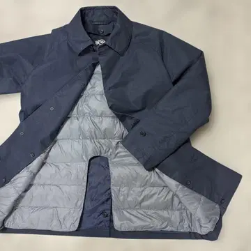 빔즈 소매 달린 라이너 다운 스텐카라 코트 네이비 남성용 S