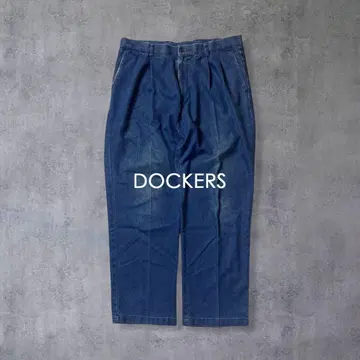 DOCKERS 다커스 데님 팬츠 슬랙스 W36 구제 의류 인디고