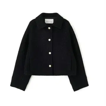 NATURAL BEAUTY BASIC 스탠칼라 숏 블루종 블랙