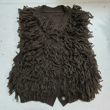 esica 프린지 니트 베스트