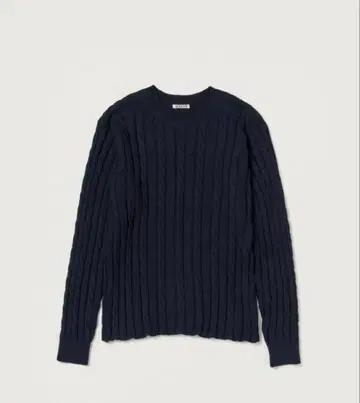 AURALEE COTTON CORD CABLE KNIT