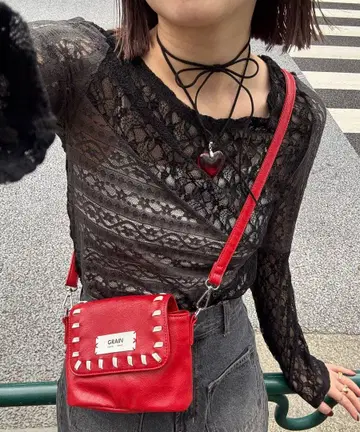 [택 포함 새상품] CIAOPANIC 레이스 패널 시어 탑