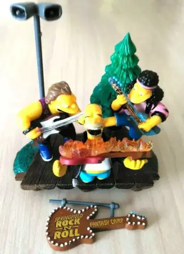 [레어] 심슨 호머 지미 헨 락 밴드 디오라마 피규어