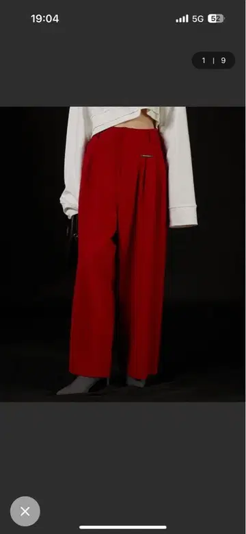 PRANK PROJECT 레드 턱 울 팬츠