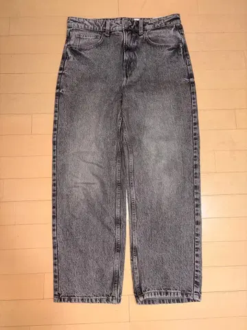 그레이 스트레이트 데님 팬츠 스트릿 노옴코어 구제 의류