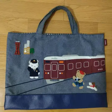 파미리아 x 한큐 전철 콜라보 데님 백