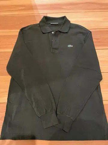 LACOSTE 다크 그린 피케 셔츠 사이즈 5