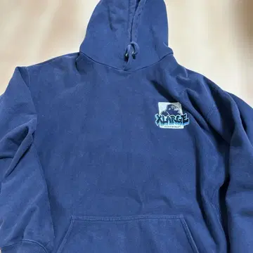 XLARGE 네이비 후드 부착 후드티