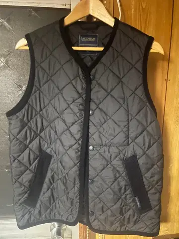 LAVENHAM 블랙 퀼팅 베스트 M