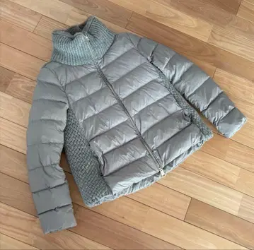 Herno 헬노 그레이 다운 자켓 퍼 포함 이소재 콤비