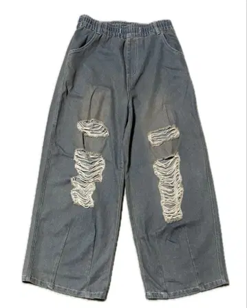 y2k 그런지 와이드 데미지 데님