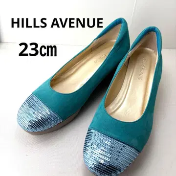 미사용!! HILLS AVENUE 웨지솔 펌프스 터콰이즈 23cm
