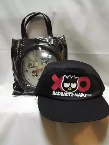 산리오 배드마츠마루 시계 17cm & 모자 ~60cm 95, 96년 레어