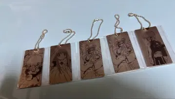 골드 컬러의 갓슈 DMM 복권 D상 메탈 키링 티오, 원레이, 테드