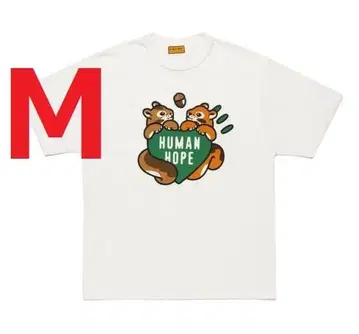 M HUMAN HOPE 그래픽 티셔츠 화이트