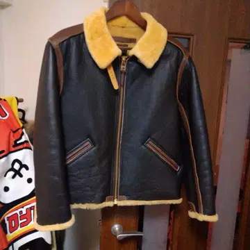 모건 플라이트 자켓 퍼 카라 부착