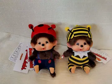 [ 새상품 ] 몽치치 얼굴 커다란 SS 키체인 무당벌레 & 꿀벌 세트