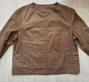 새상품 비스 노카라 자켓 브라운 L