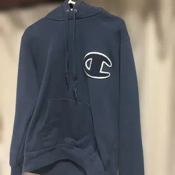 Champion 속기모 후드 부착 후드티 네이비 M