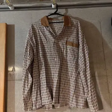 St.Michael 체크 무늬 셔츠 L 사이즈 파자마 셔츠