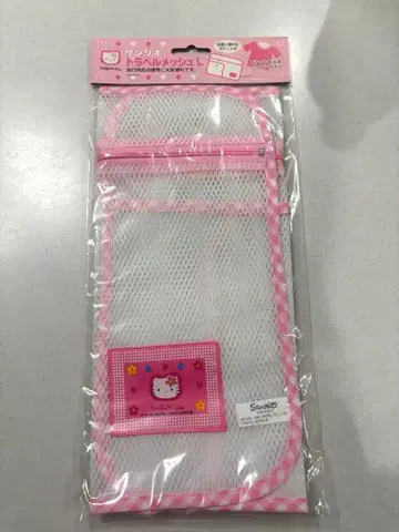 새상품 레트로 카오하나 키티 트래블 메쉬 L 메쉬 파우치 소품함
