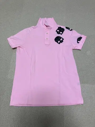 HYDROGEN 핑크 피케 셔츠 S