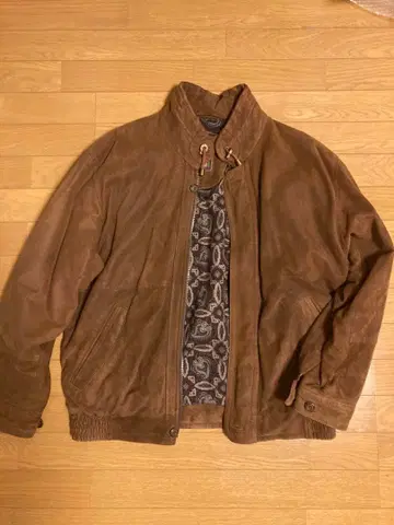 브라운 스웨이드 자켓