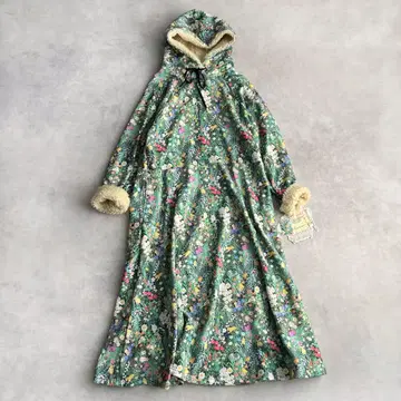 새상품 yukiemon 보타니컬 후드 맨투맨 원피스 보아 3L