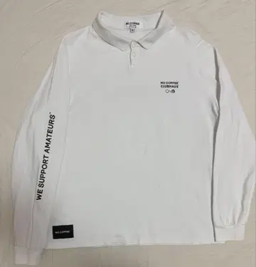 NO COFFEE x CLUB HAUS 피케 셔츠 긴팔 남성용 M 사이즈